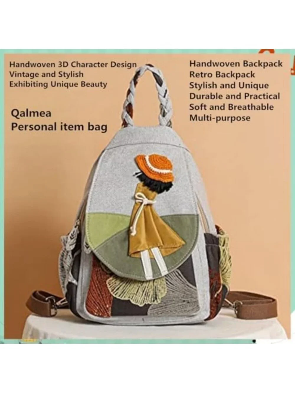 Boho Floral Mini Backpack Purse | Lightweight Convertible Sling Daypack for